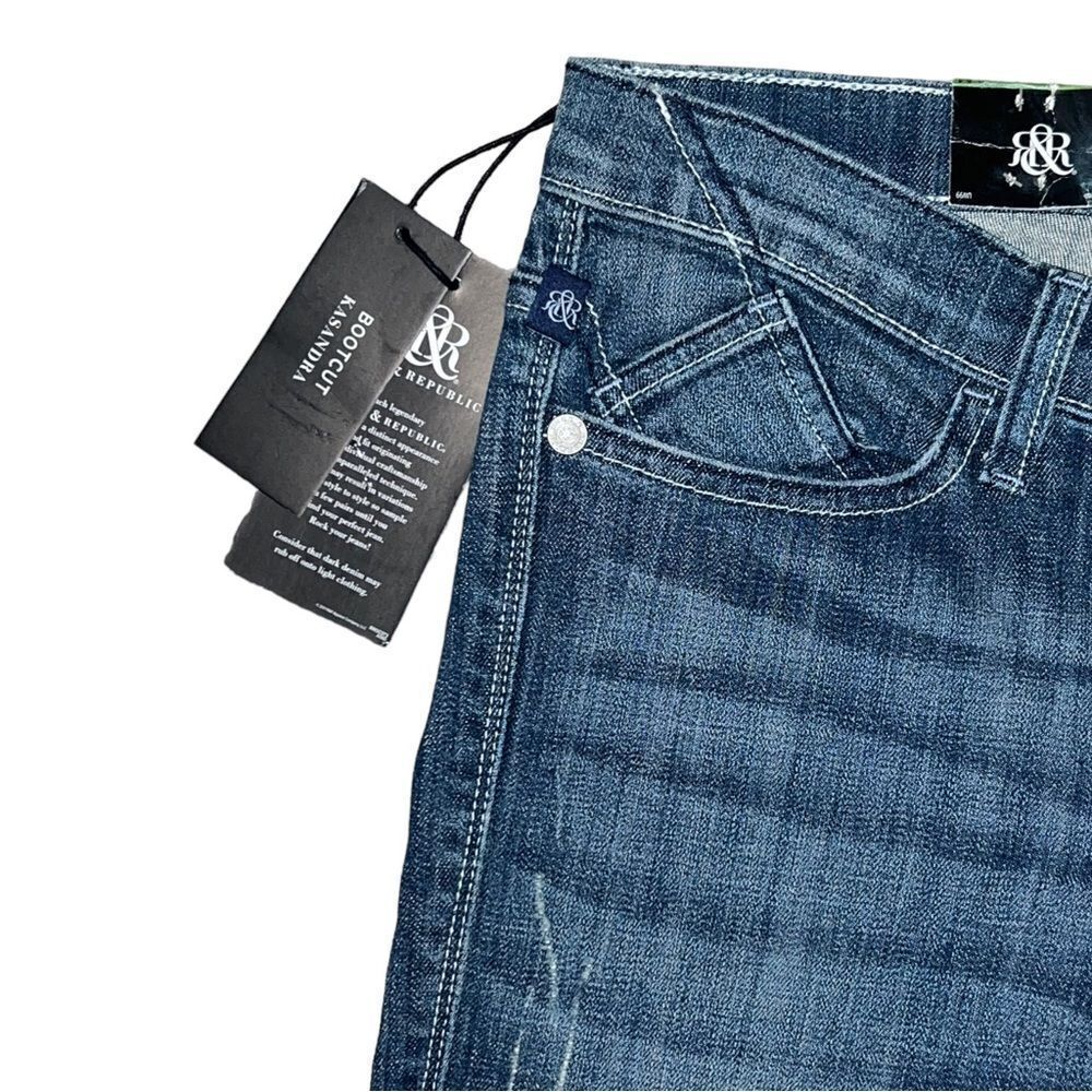 Rock & Republic Womens Denim Kassandra Mid Rise Bootcut Jeans 8M New - Picture 2 of 8
